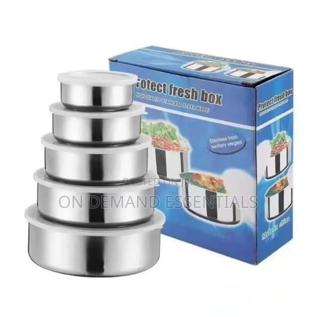 5pcs Stainless Steel Fresh Storage Box - thumbnail 2