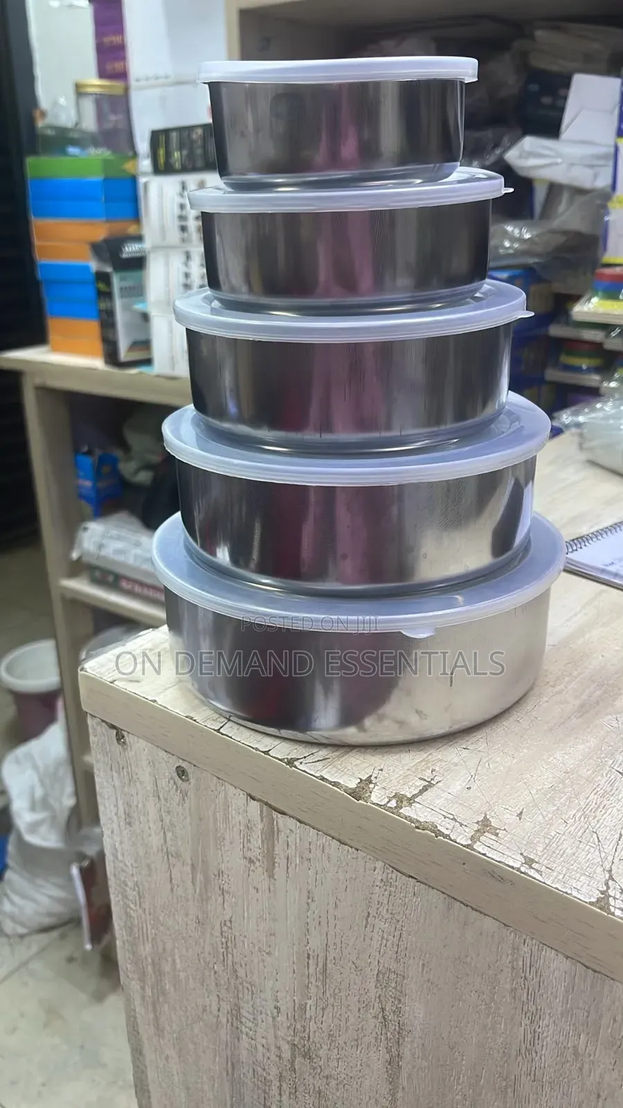 5pcs Stainless Steel Fresh Storage Box