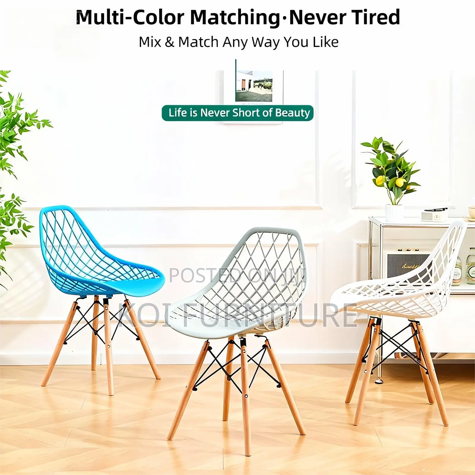 Dining Chairs; Modern Plastic Style Home Kitchen Dining Chairs