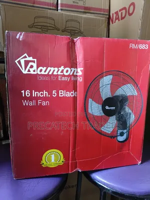 Ramtons 16 Inch 5 Blade Wall Fan RM/683 – Brand New