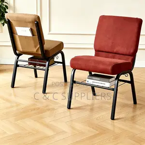 Interlocking Fabric Padded Church Chair