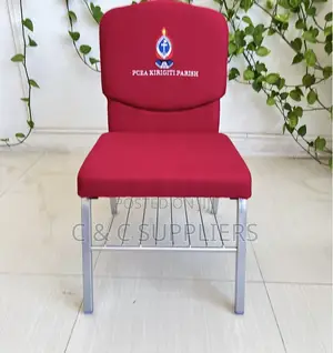 Interlocking Fabric Padded Church Chair