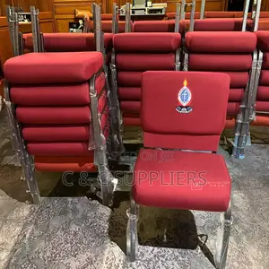 Interlocking Fabric Padded Church Chair