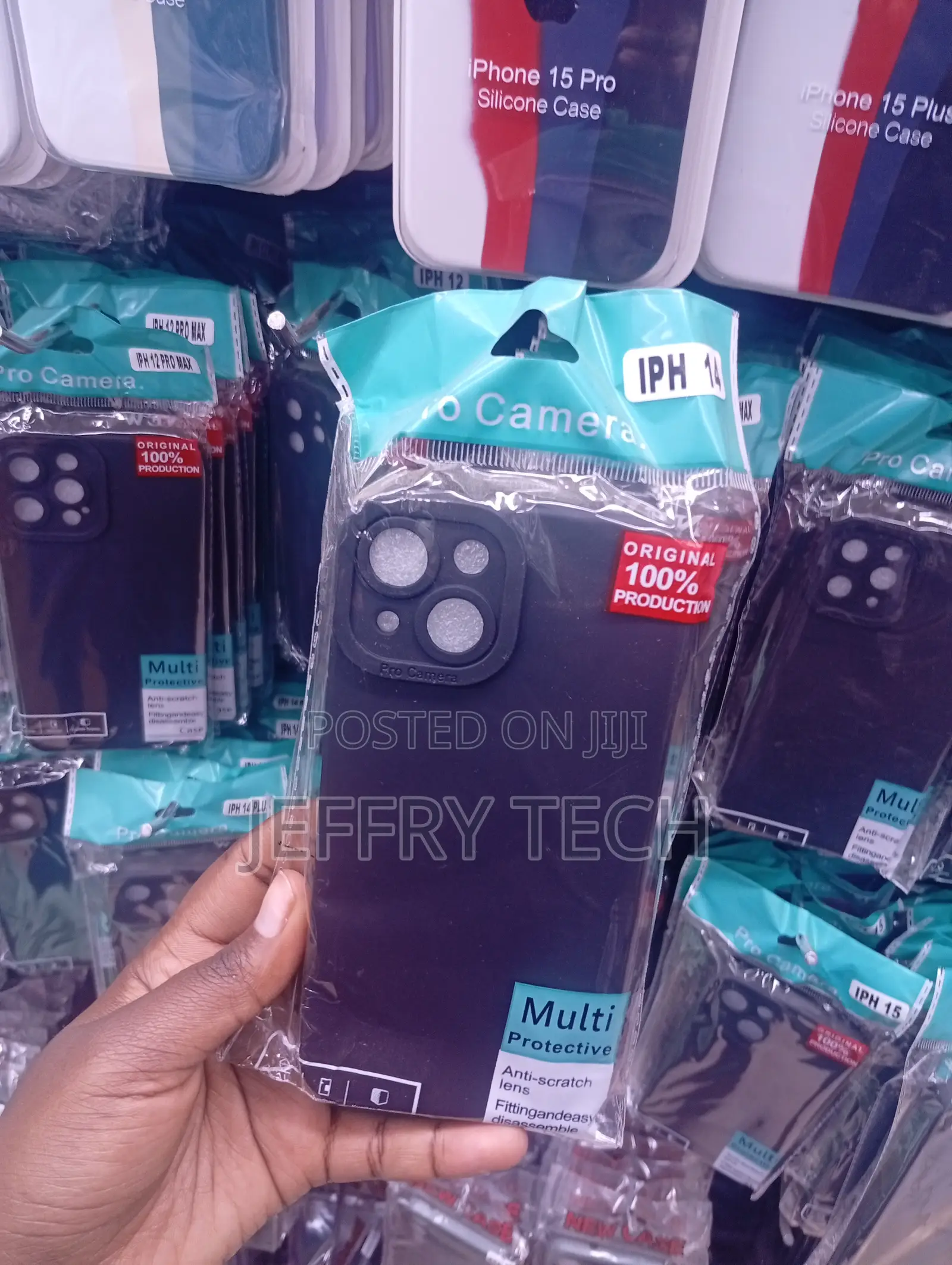 IPH 14 PRO MAX Shock-Absorbent TPU or Silicone Cover