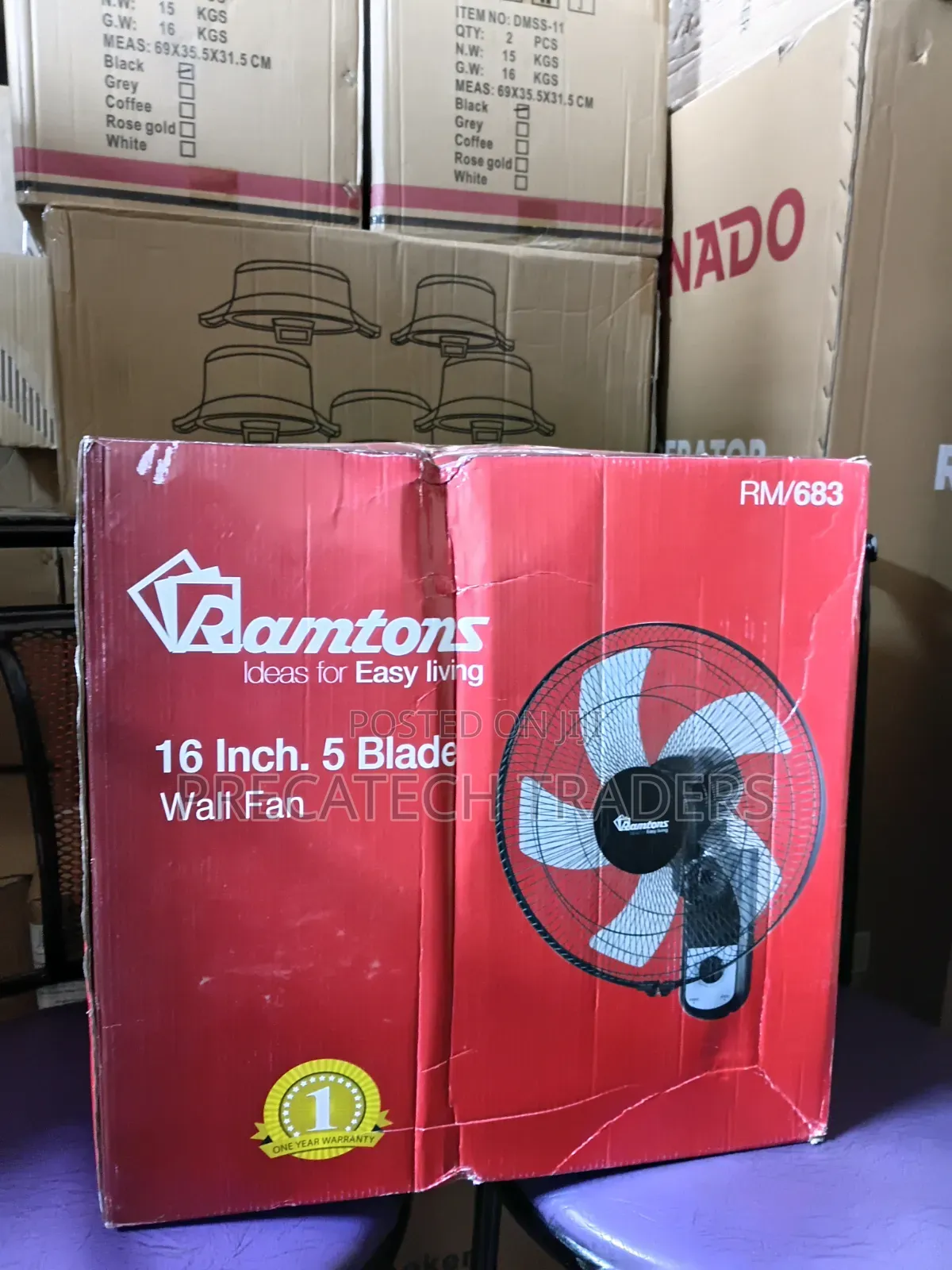 Ramtons RM/683 Wall Fan 16 Inch – Energy Efficient