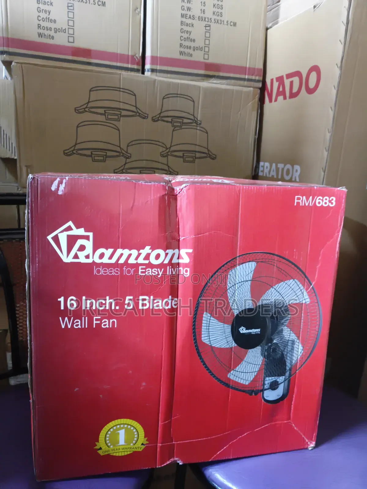 Brand New Ramtons 16 Inch Wall Fan With 1 Year Warranty
