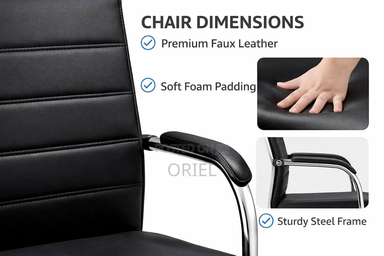 Office Chair : Office Leather Ergonomic Conference Chair