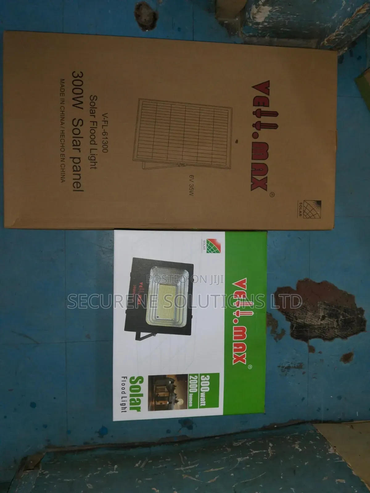 Vellmax 300W Solar Flood Light Kit, Featuring a 6V 35W Solar Panel