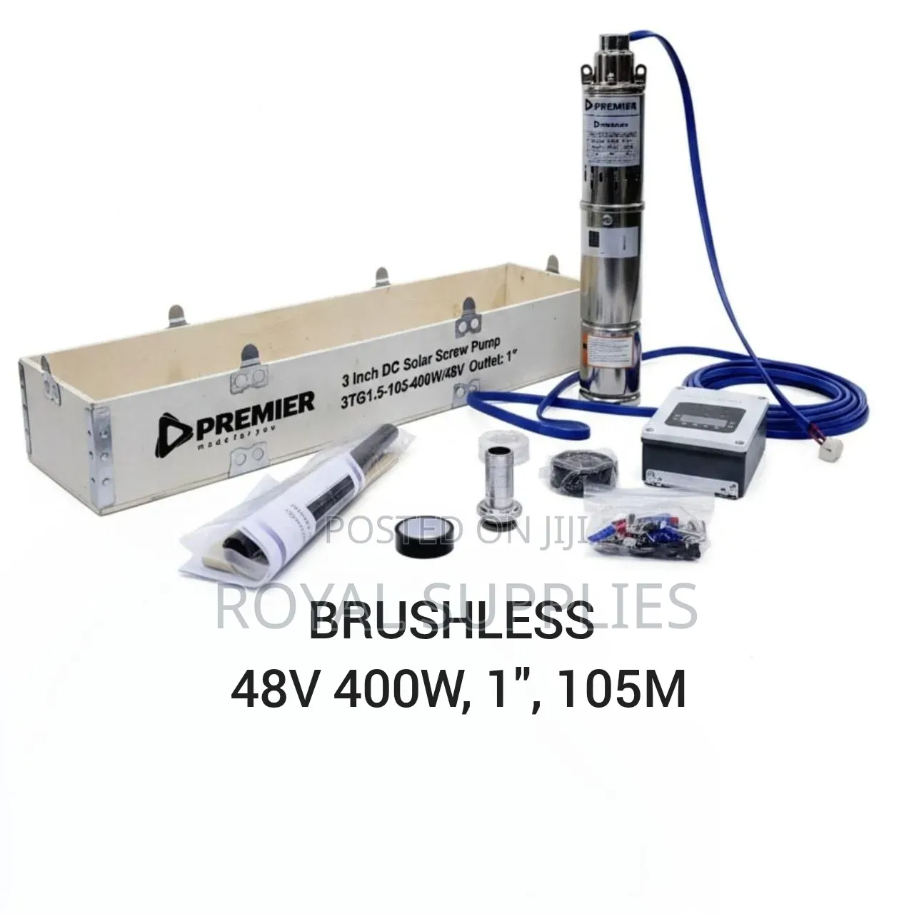 Brushless 105m 100m 48v DC Solar Submersible Pump