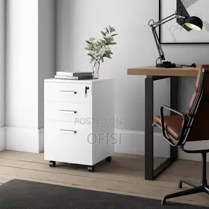 Office Cabinet; 3-Drawer Wooden Pedestal Office Filling Cabinet