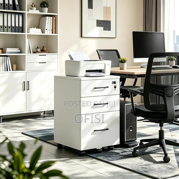 Office Cabinet; 3-Drawer Wooden Pedestal Office Filling Cabinet