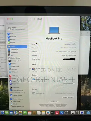 Laptop Apple MacBook Pro 2019 16GB Intel Core i9 SSD 512GB