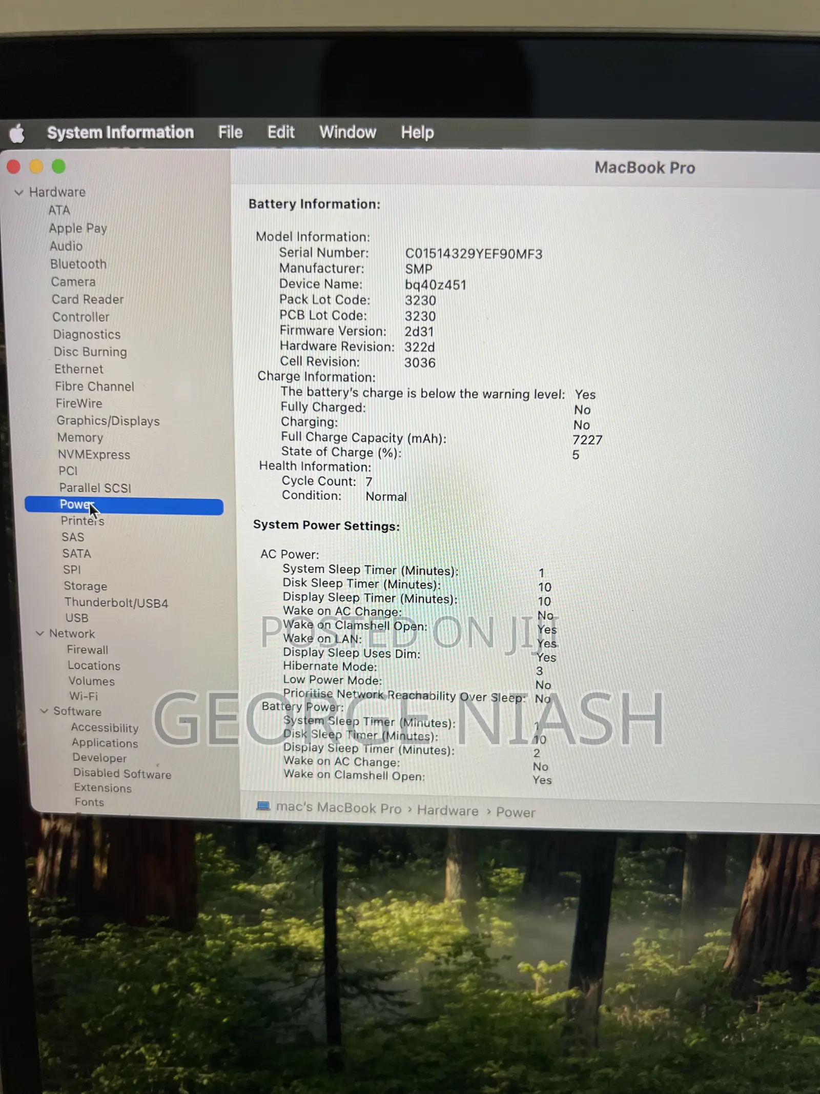 Laptop Apple MacBook Pro 2019 16GB Intel Core i9 SSD 512GB
