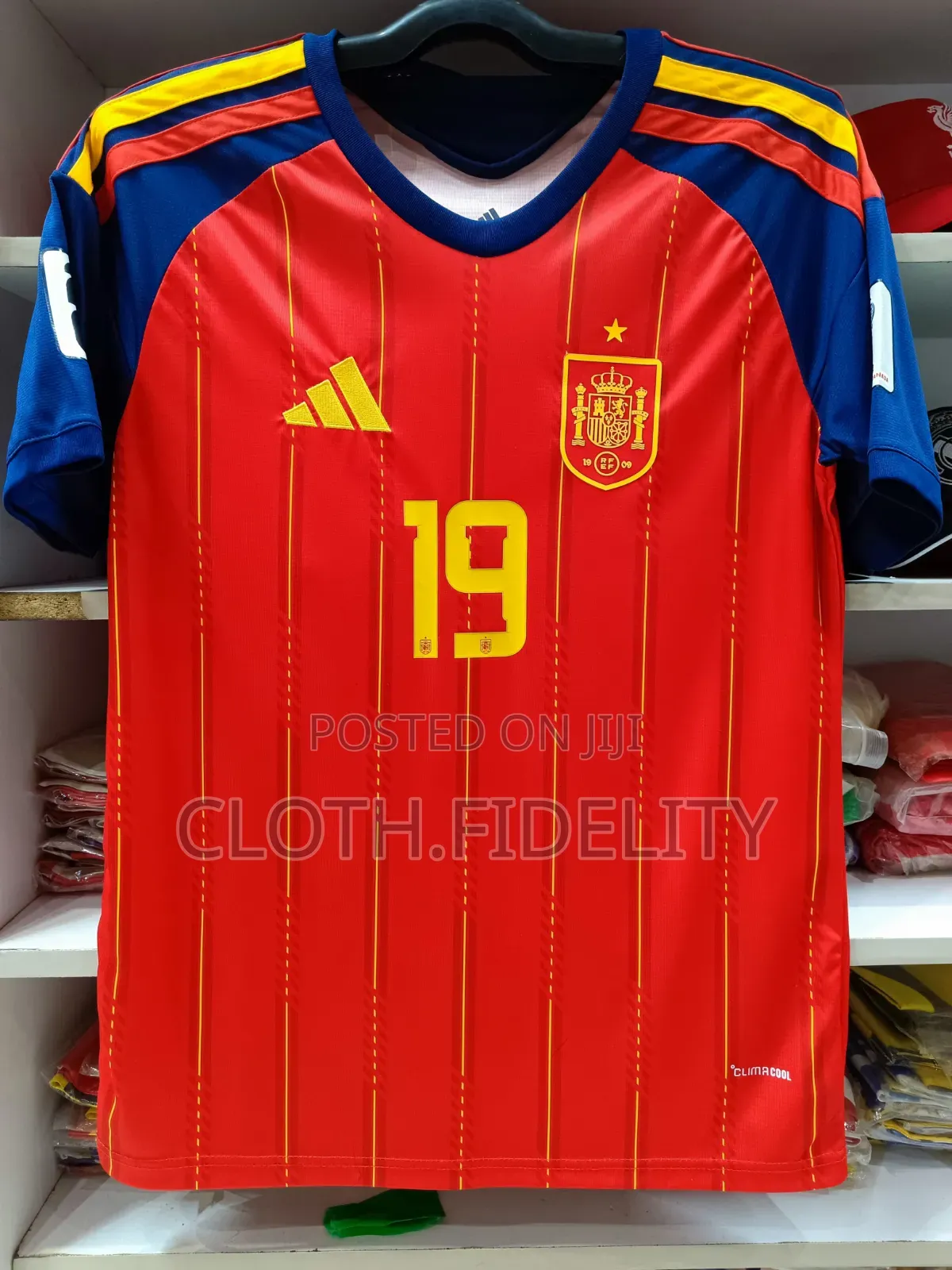 Spain Home Lamine Yamal World Cup Custom Print Jersey.