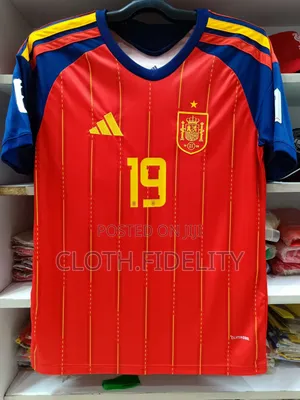 Spain Home Lamine Yamal World Cup Custom Print Jersey.