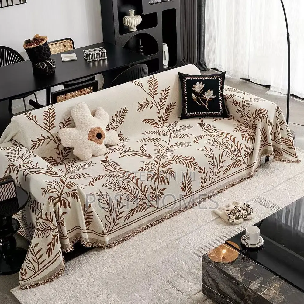 Big Fitting Reversible Chenille Cotton Sofa Blankets/Cover