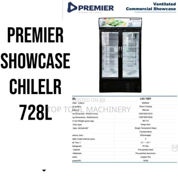 Large Premier 728L Commercial Double Door Display Chiller