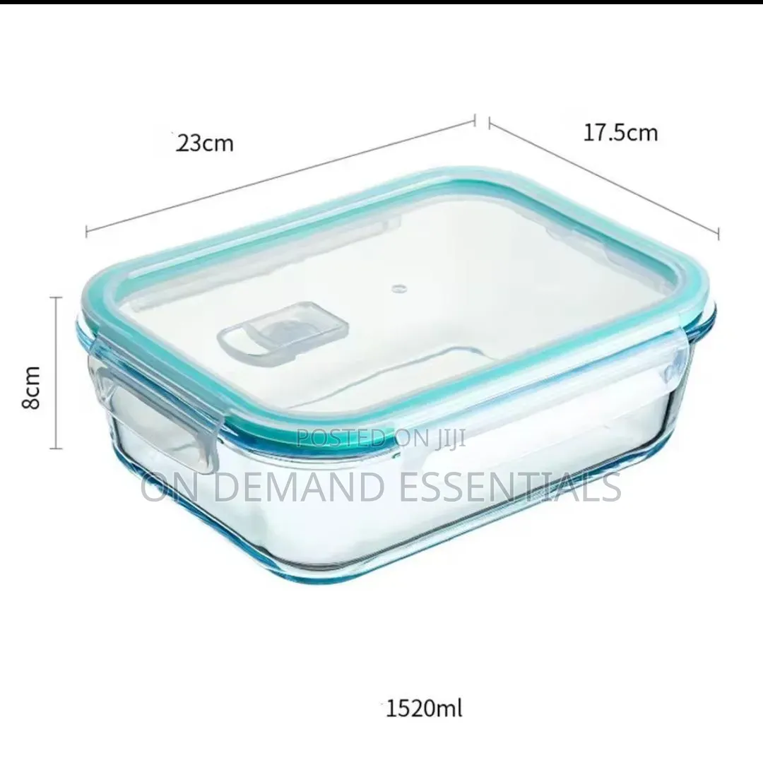 Large-Capacity Borosilicate Glass Food Storage Container
