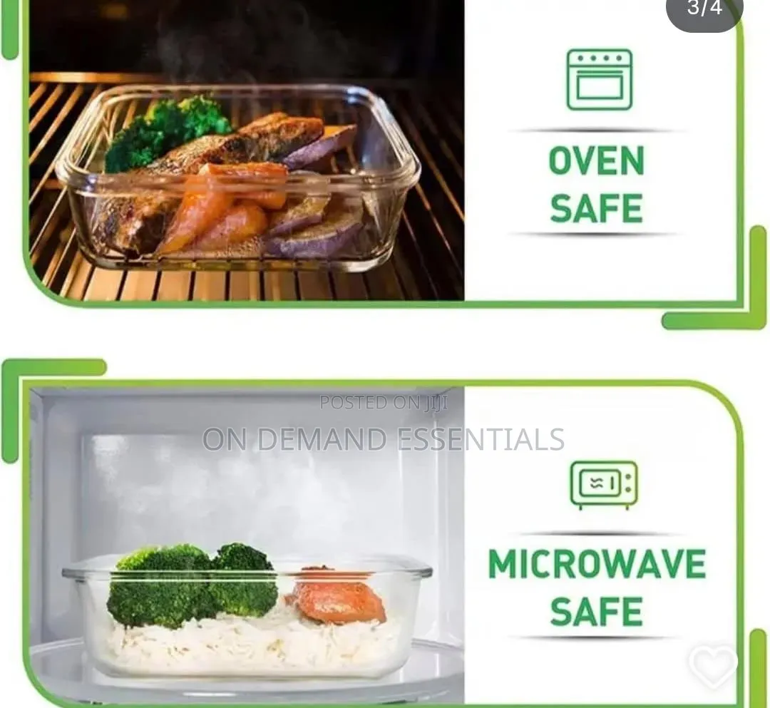 Large-Capacity Borosilicate Glass Food Storage Container