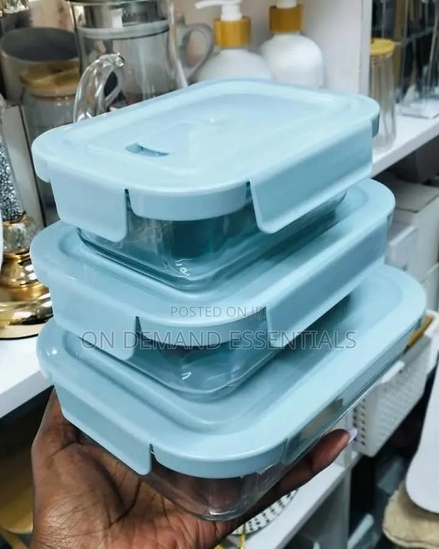 3pc High Borosilicate Food Containers.
Plus Insulated Lunch Bag - thumbnail 2