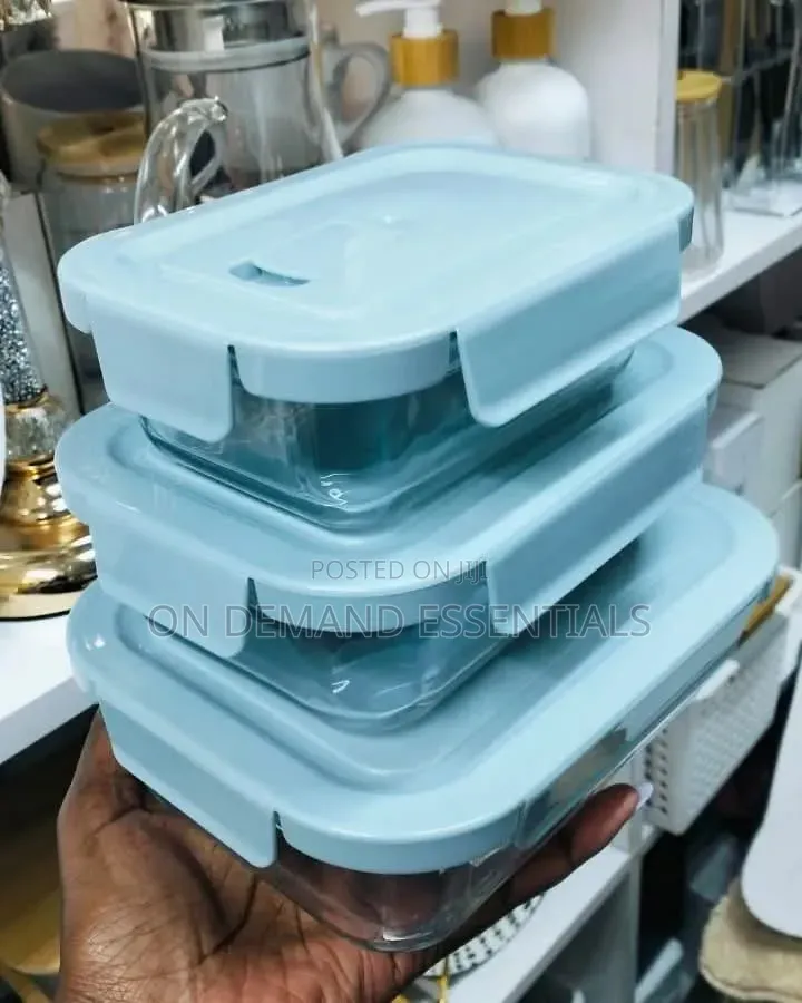 3pc High Borosilicate Food Containers.
Plus Insulated Lunch Bag