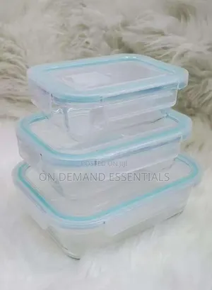 3pc High Borosilicate Food Containers.
Plus Insulated Lunch Bag