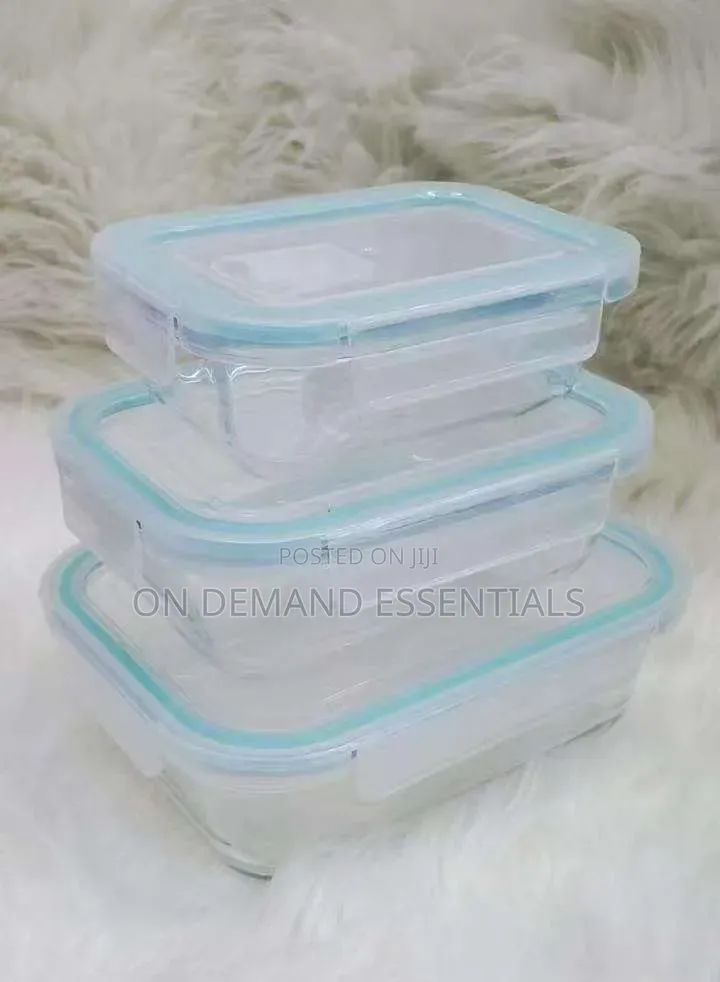 3pc High Borosilicate Food Containers.
Plus Insulated Lunch Bag