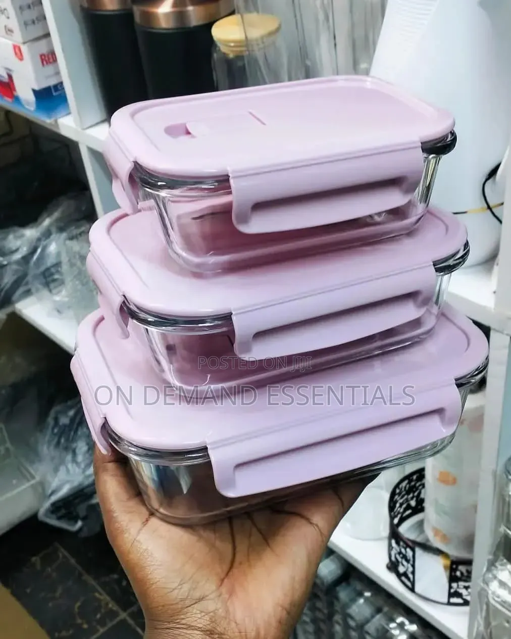 3pc High Borosilicate Food Containers.
Plus Insulated Lunch Bag