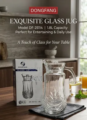 1.8L Crystal Clear Glass Jug - Sn