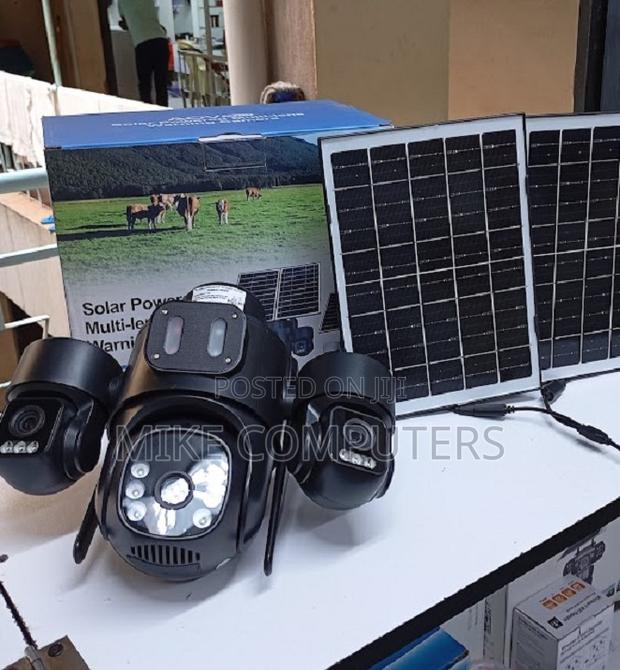 Solar 4G Triple Lens PTZ Security Camera With Remote Control