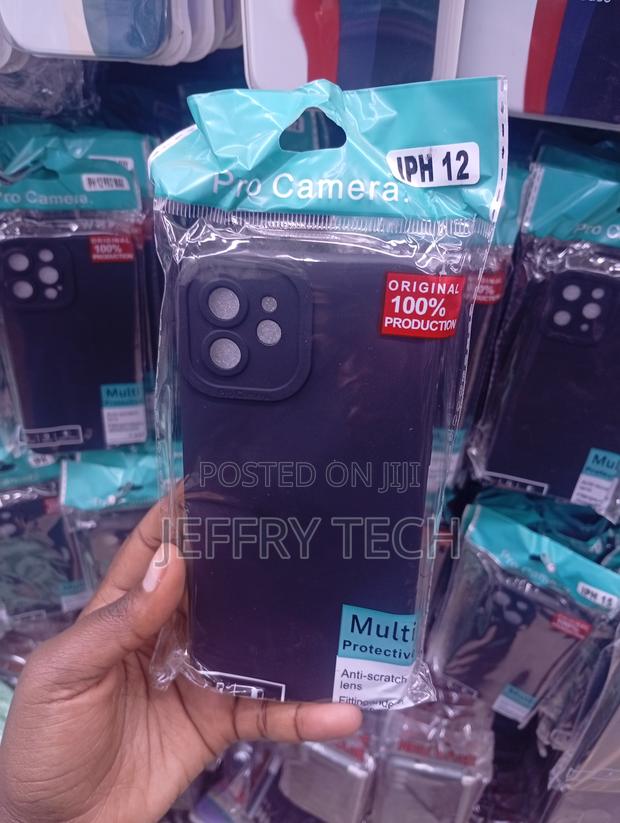 iPhone 12 Deep Dark-Blue or Black Hue Matte Case - main view
