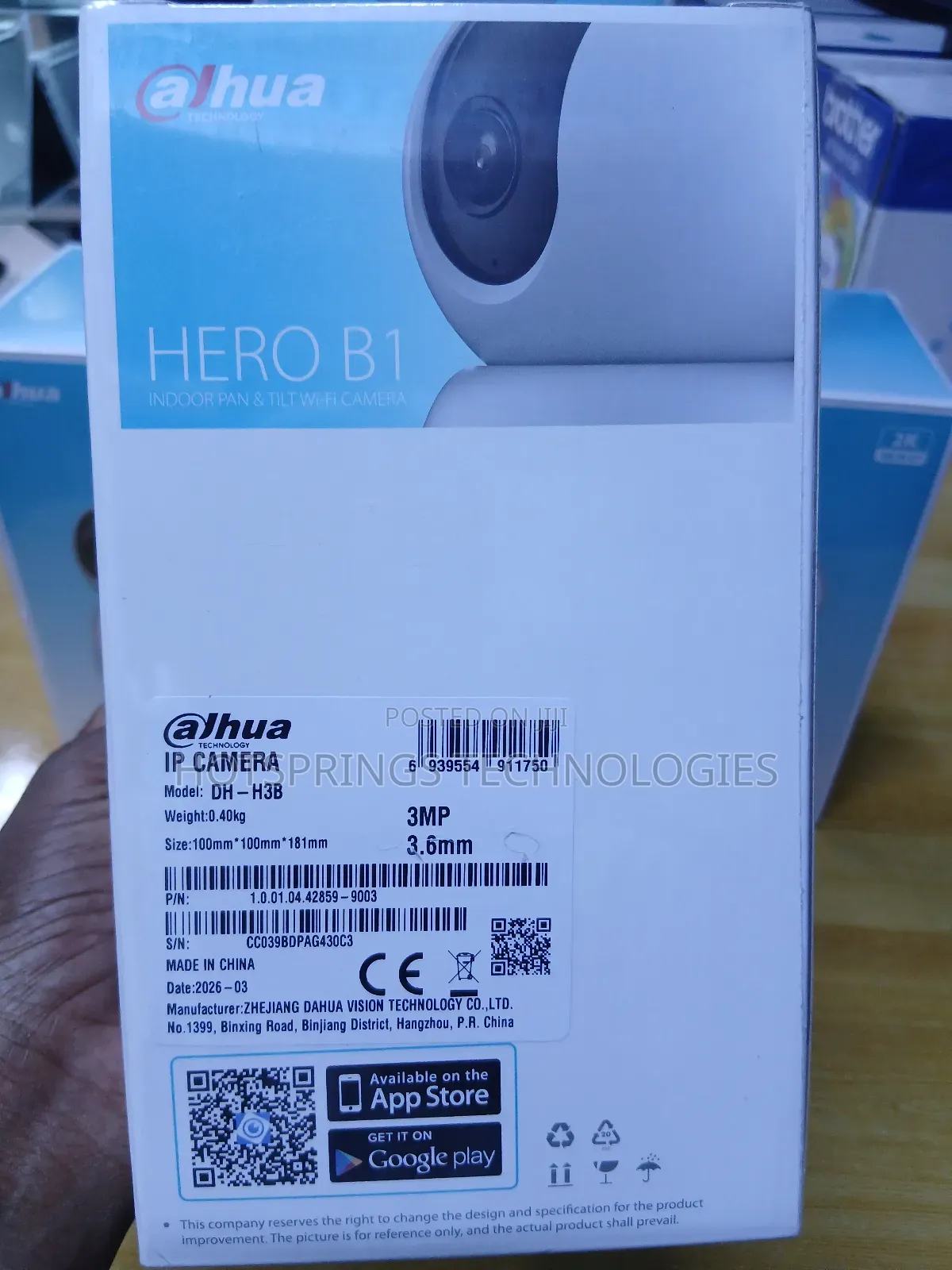 Hero B1 Smart Shop Assistant CCTV Camera 3MP