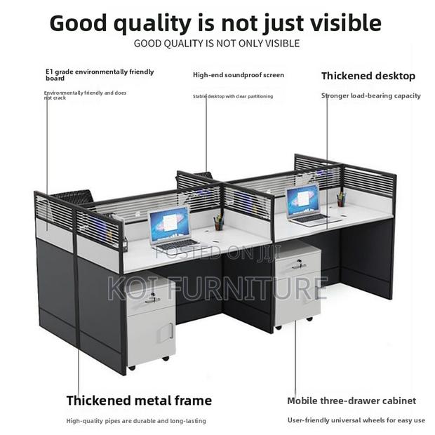 Office Workstation; Six User MDF Ofice Corrosion Resistant Workstation - thumbnail 3