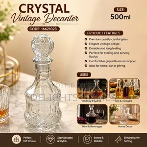 500ml Vintage Crystal Decanter-B
