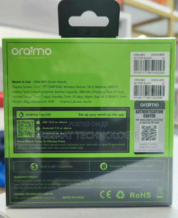 Oraimo Watch 6 Lite Osw-809 - thumbnail 2