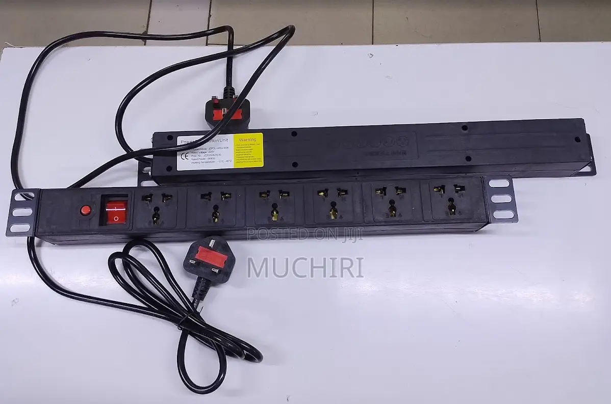 Metallic 6 Way PDU Rack Mount Power Distribution Unit