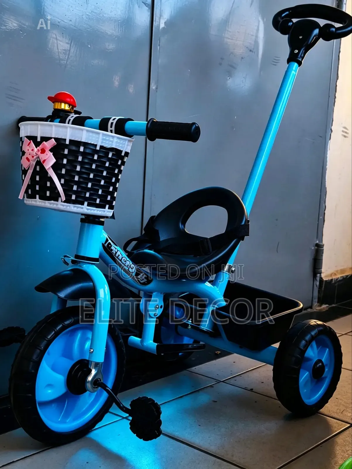 Kids Tricycle withPush Handle – Adjustable Canopy | Safe Comfortable