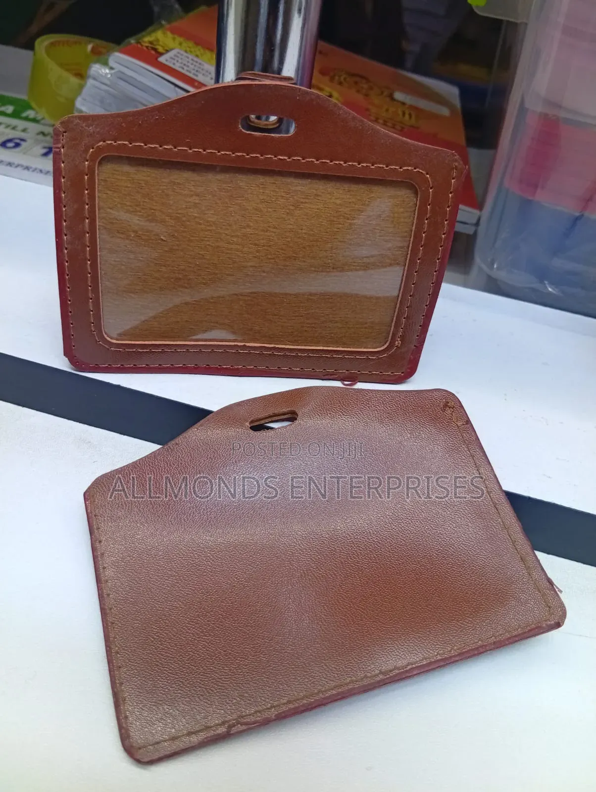 ID Size Leather Name Badge/Name Card Holder