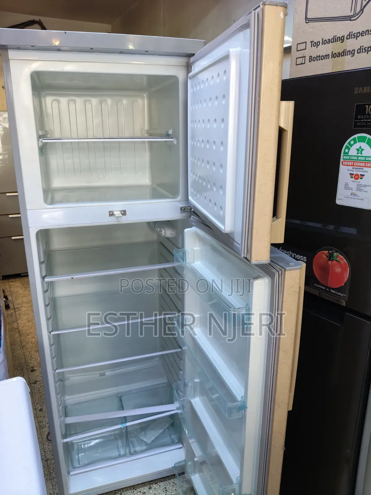 Rebune Brown Double Doors Fridge