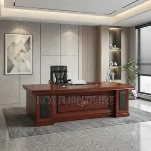 Office Desk; 1.6 Meter Executive Brown-Red Worksmart Mahogany Desk