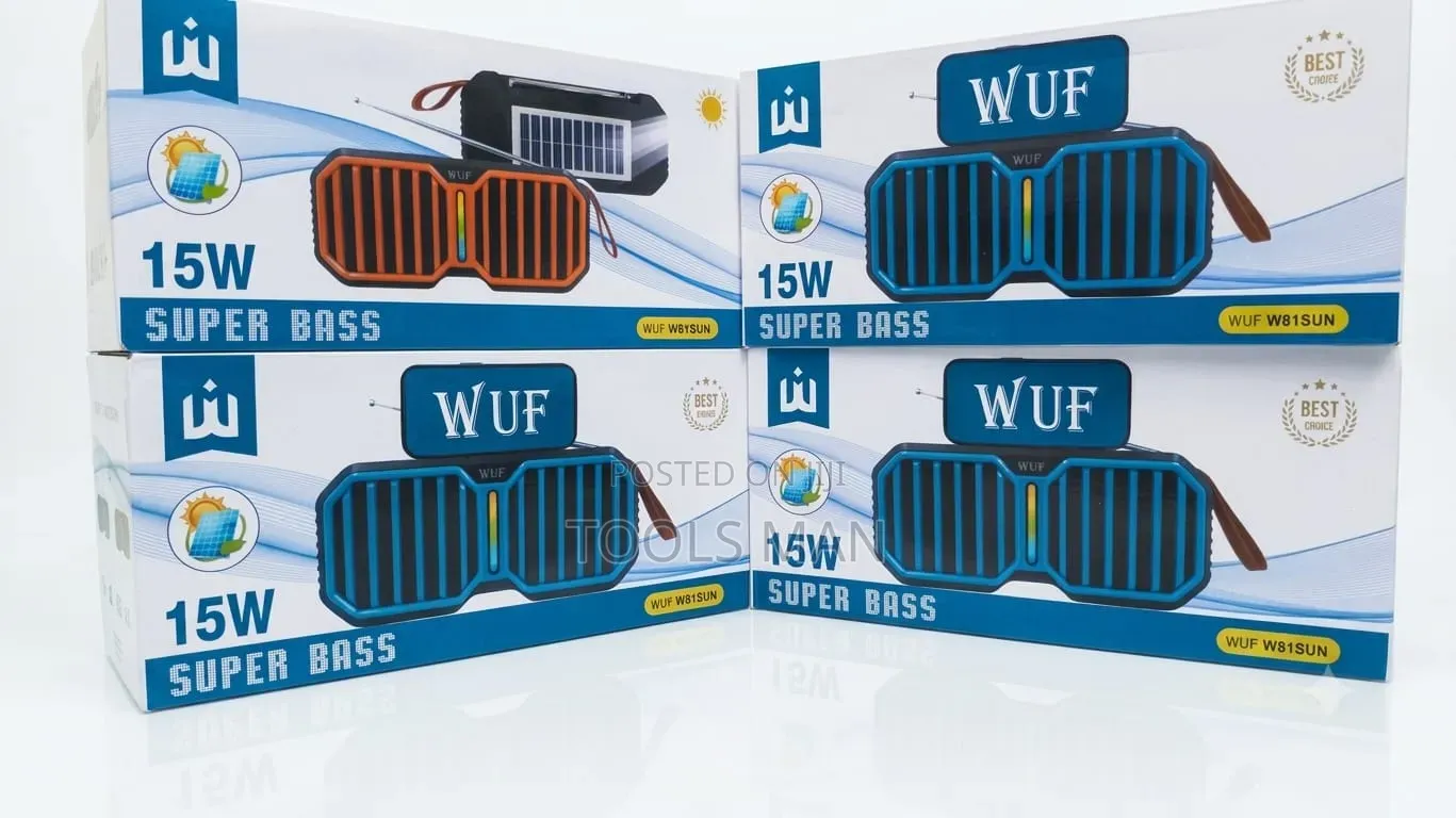 WUF 15W Solar Bluetooth Speaker - Super Bass W81SUN.
