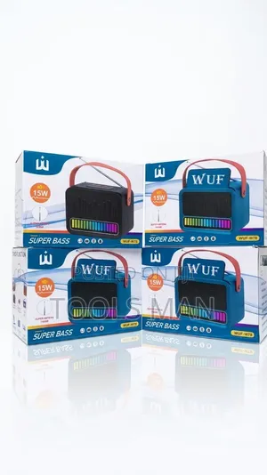 WUF 15W Super Bass Wireless Bluetooth Speaker - RGB Lights FM.