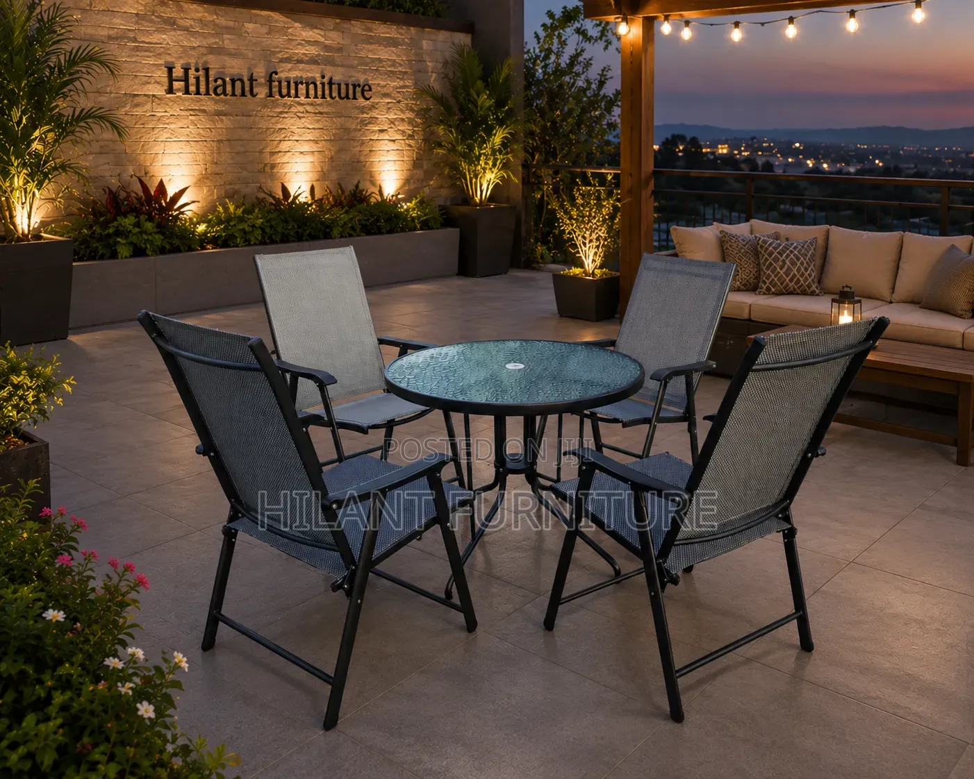 4-Seater Foldable Outdoor Set.