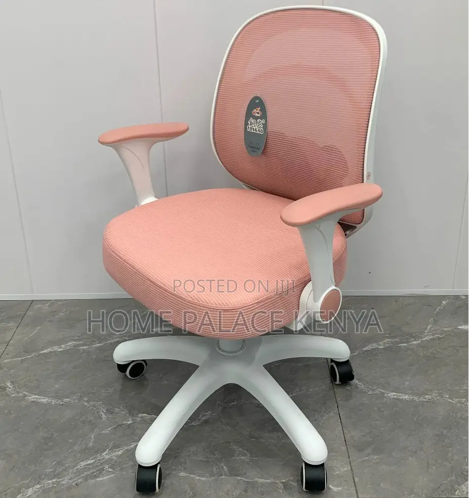 Study Chair: Adjustable Gas Lift Chair With Flip Top Armrests