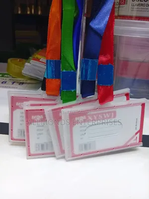 ID Size Name Badge Holder/ Card Holder With Irremovable Lanyards