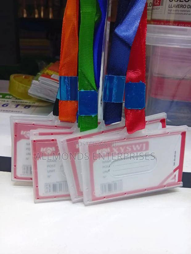 ID Size Name Badge Holder/ Card Holder With Irremovable Lanyards