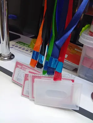 ID Size Name Badge Holder/ Card Holder With Irremovable Lanyards