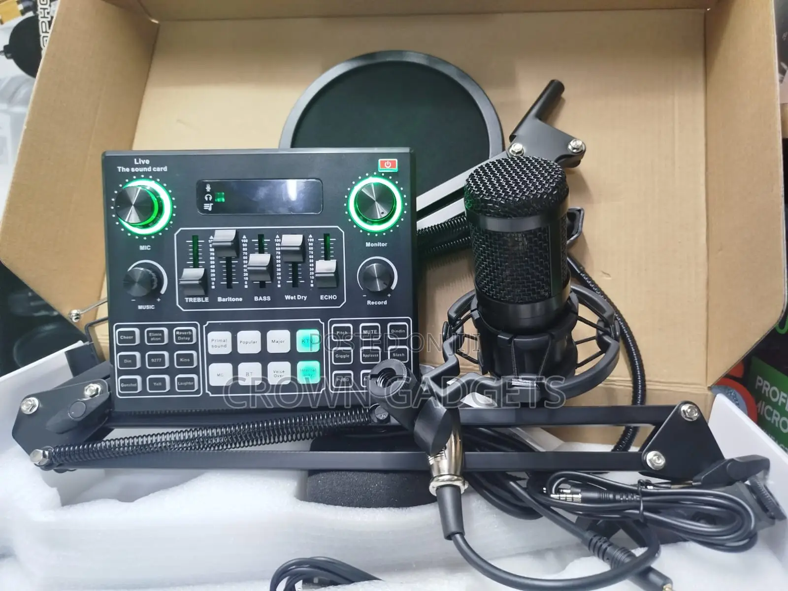 BM800 Studio Microphone V9 Audio Interface Bundle