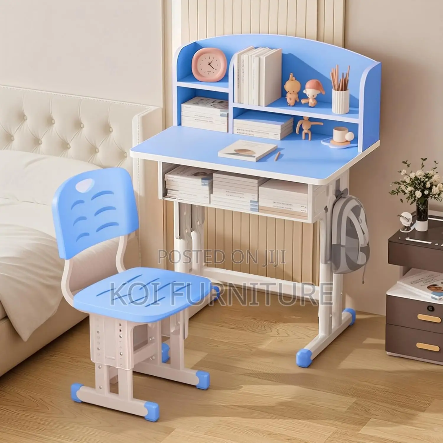 Home Desk; Kids Extendable Height Stand Desk Chair Set