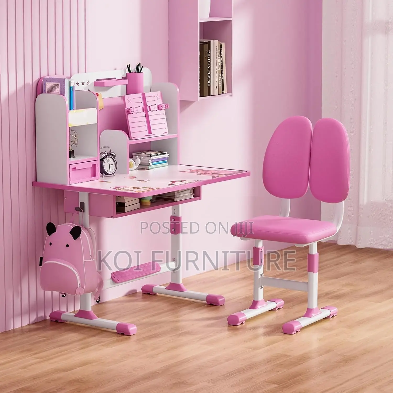 Home Desk; Kids Extendable Height Stand Desk Chair Set